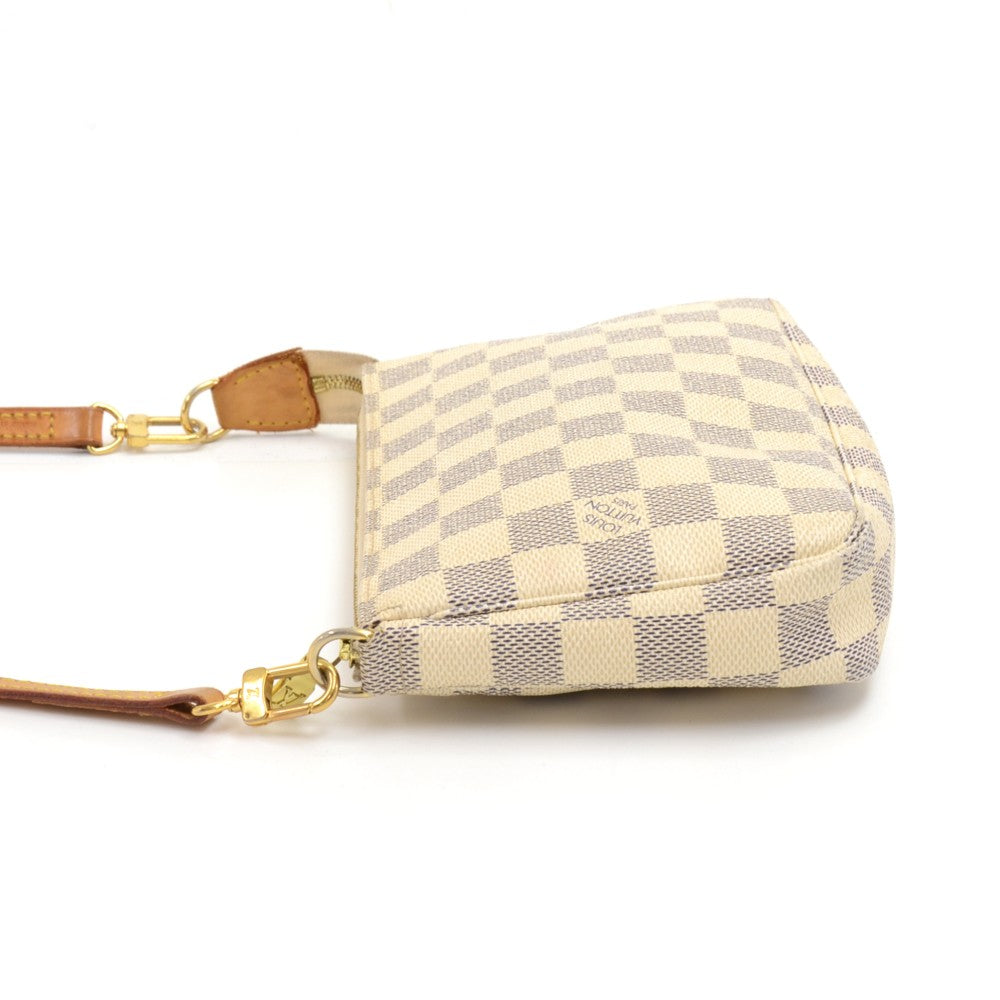 pochette accessoires damier azur canvas bag with strap
