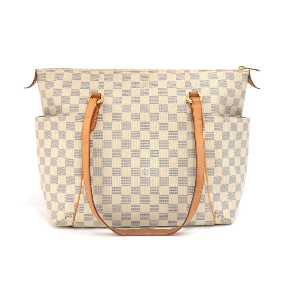 totally pm damier azur canvas shoulder bag