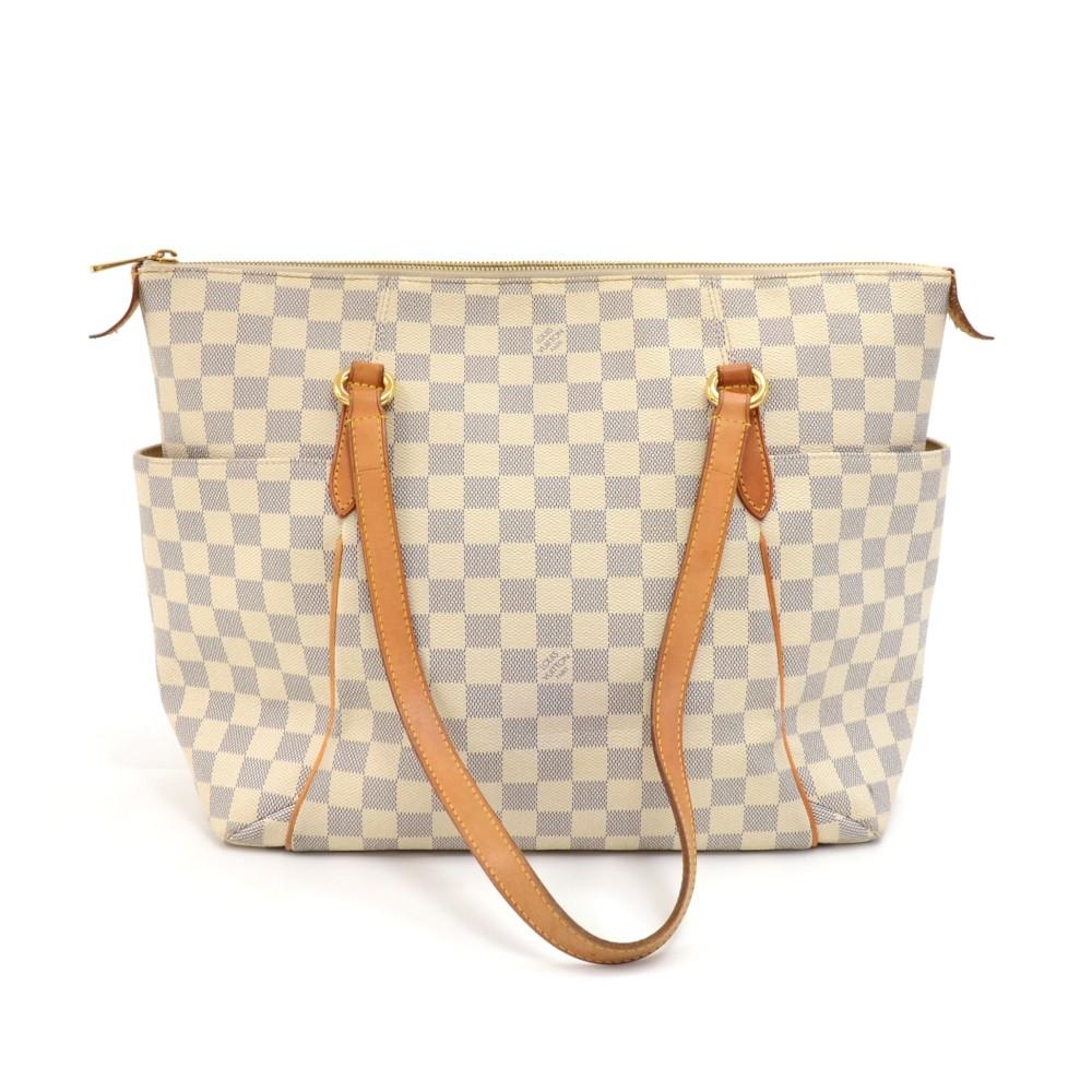 totally pm damier azur canvas shoulder bag