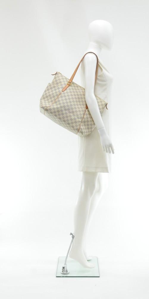 totally pm damier azur canvas shoulder bag