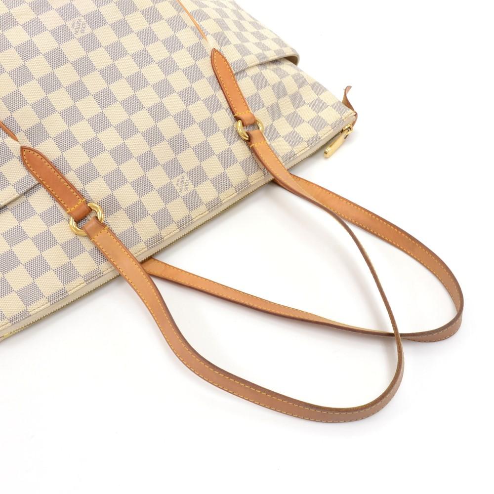 totally pm damier azur canvas shoulder bag