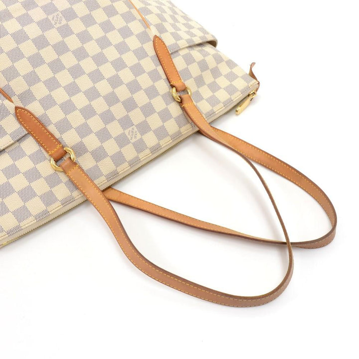 totally pm damier azur canvas shoulder bag