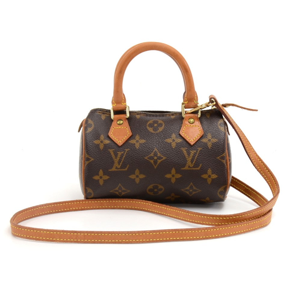 mini speedy sac hl monogram canvas handbag with strap