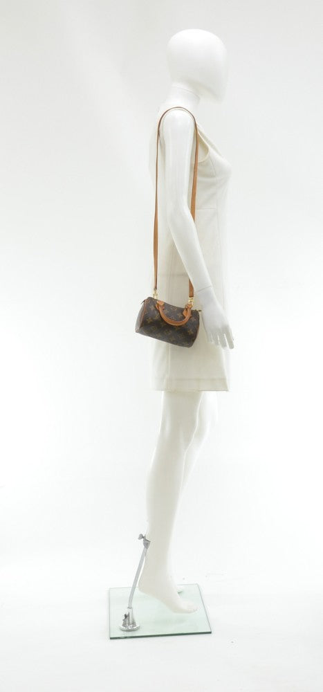 mini speedy sac hl monogram canvas handbag with strap