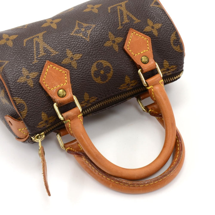 mini speedy sac hl monogram canvas handbag with strap
