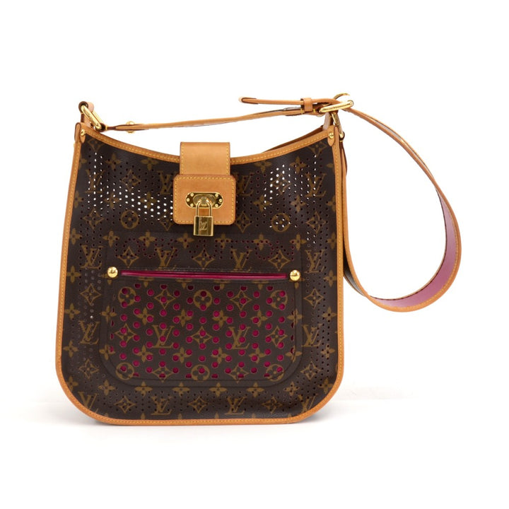 perforated musette monogram canvas bag - 2006 limited edition bag