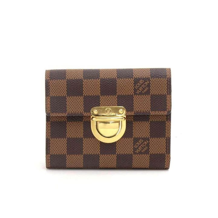 portefeuille koala damier ebène canvas trifold wallet