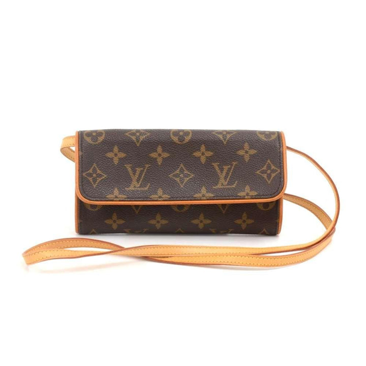 pochette twin pm monogram canvas shoulder bag