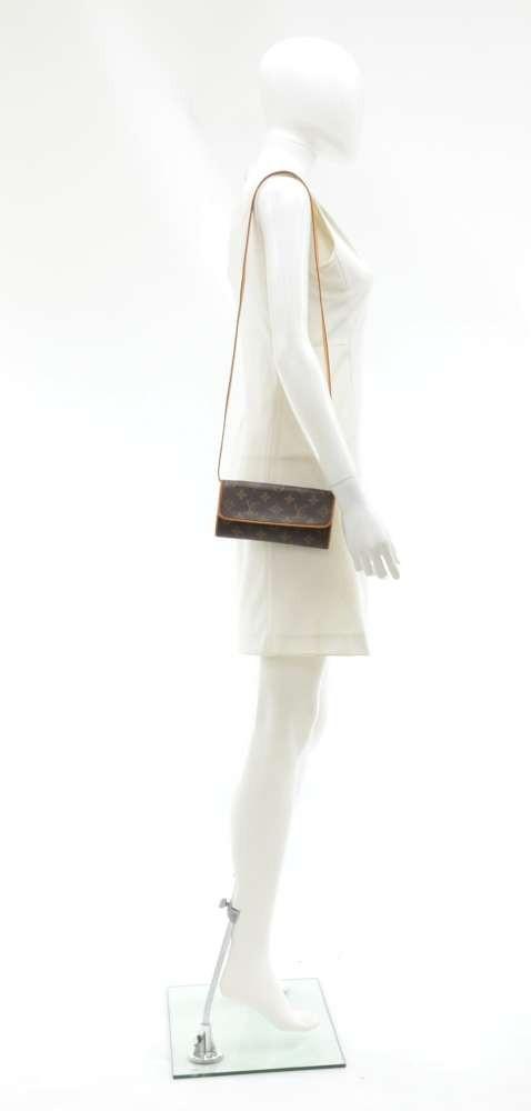 pochette twin pm monogram canvas shoulder bag