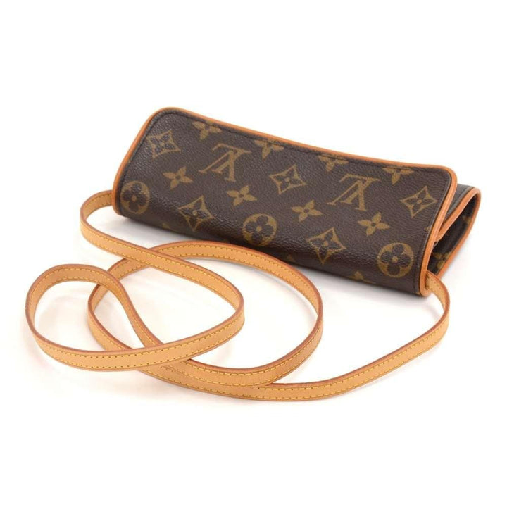 pochette twin pm monogram canvas shoulder bag