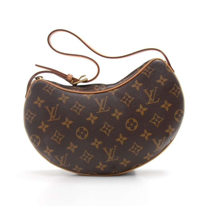 pochette croissant monogram canvas shoulder handbag