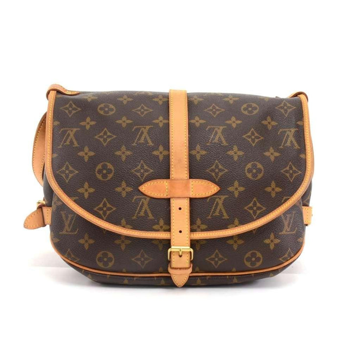 saumur 30 monogram canvas shoulder bag