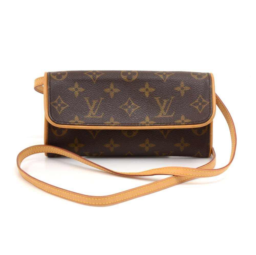 pochette twin pm monogram canvas shoulder bag