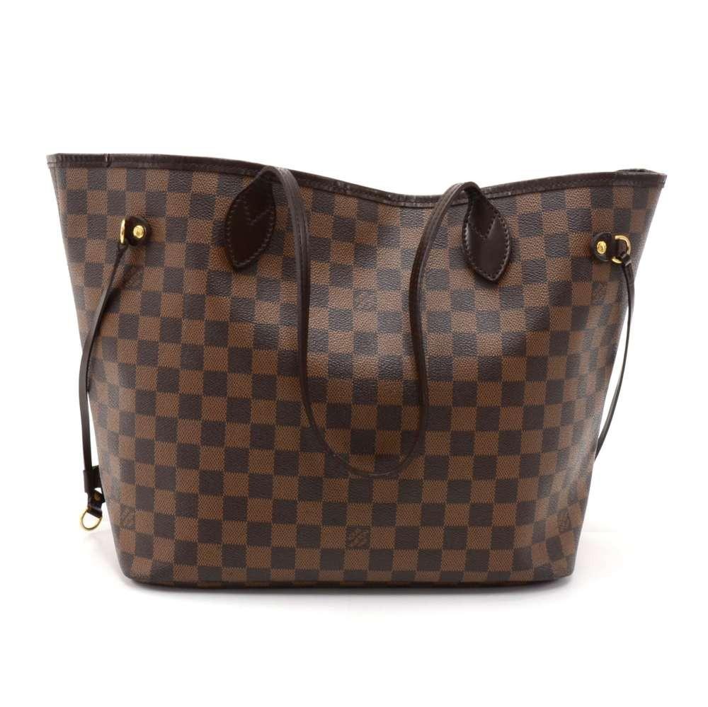 neverfull mm damier ebène canvas tote bag