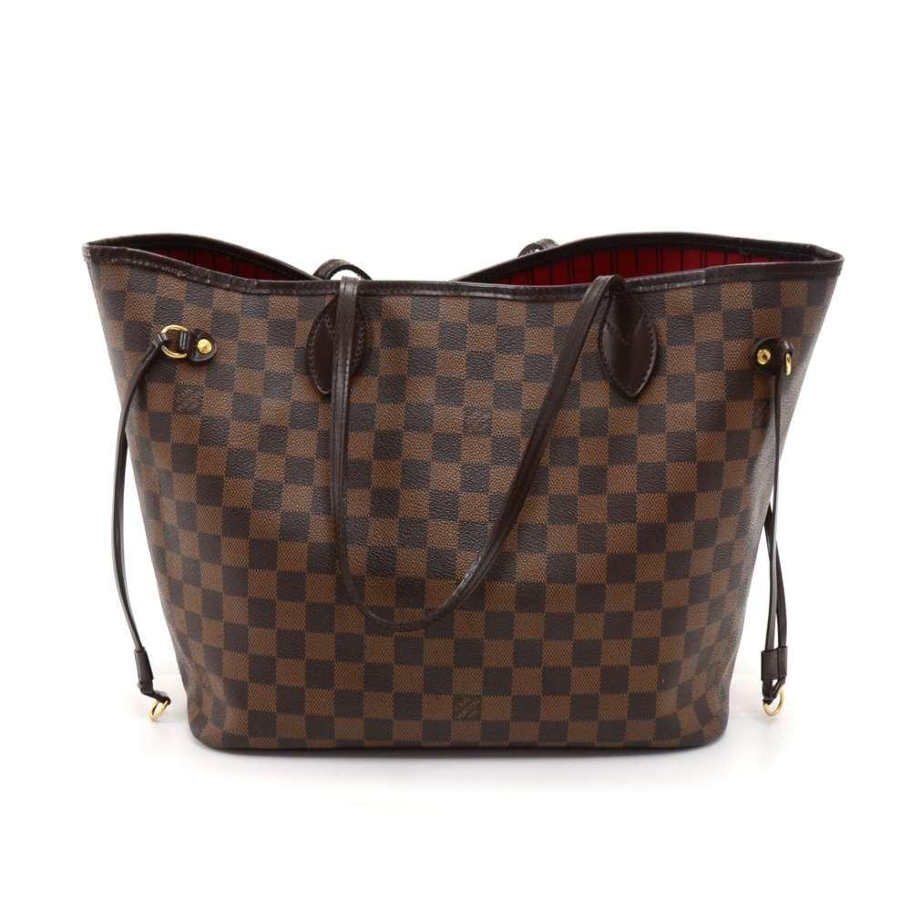 neverfull mm damier ebène canvas tote bag