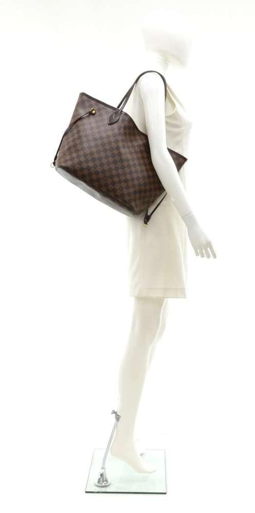 neverfull mm damier ebène canvas tote bag