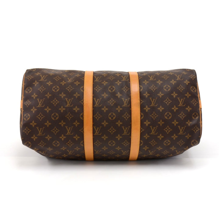 keepall 50 bandouliere monogram canvas travel bag with strap