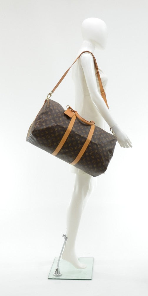 keepall 50 bandouliere monogram canvas travel bag with strap