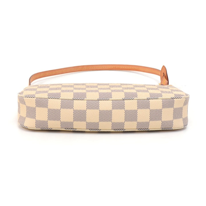 pochette accessoires damier azur canvas evening bag with strap