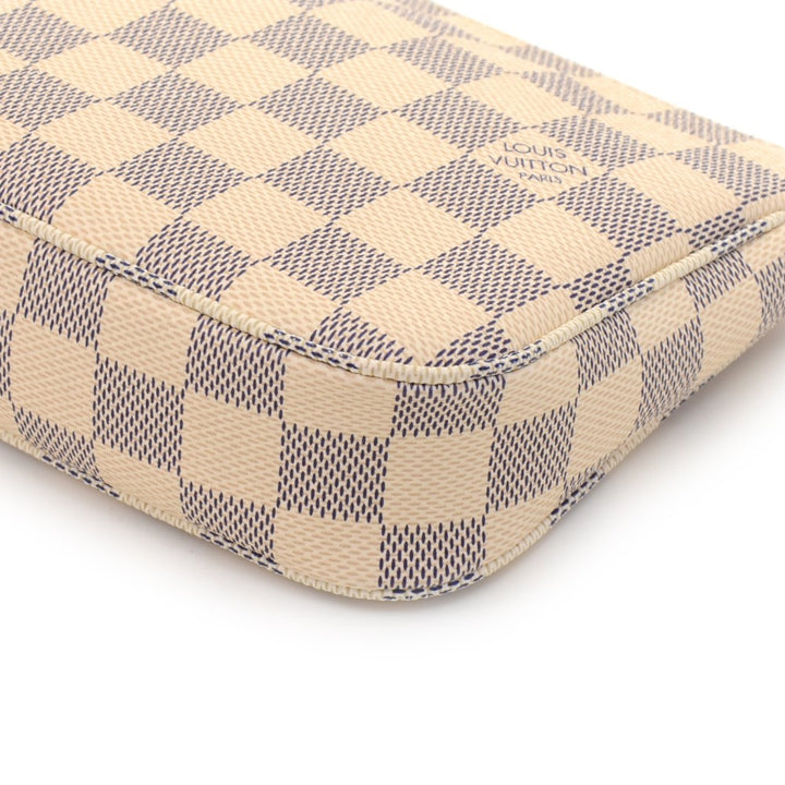 pochette accessoires damier azur canvas evening bag with strap