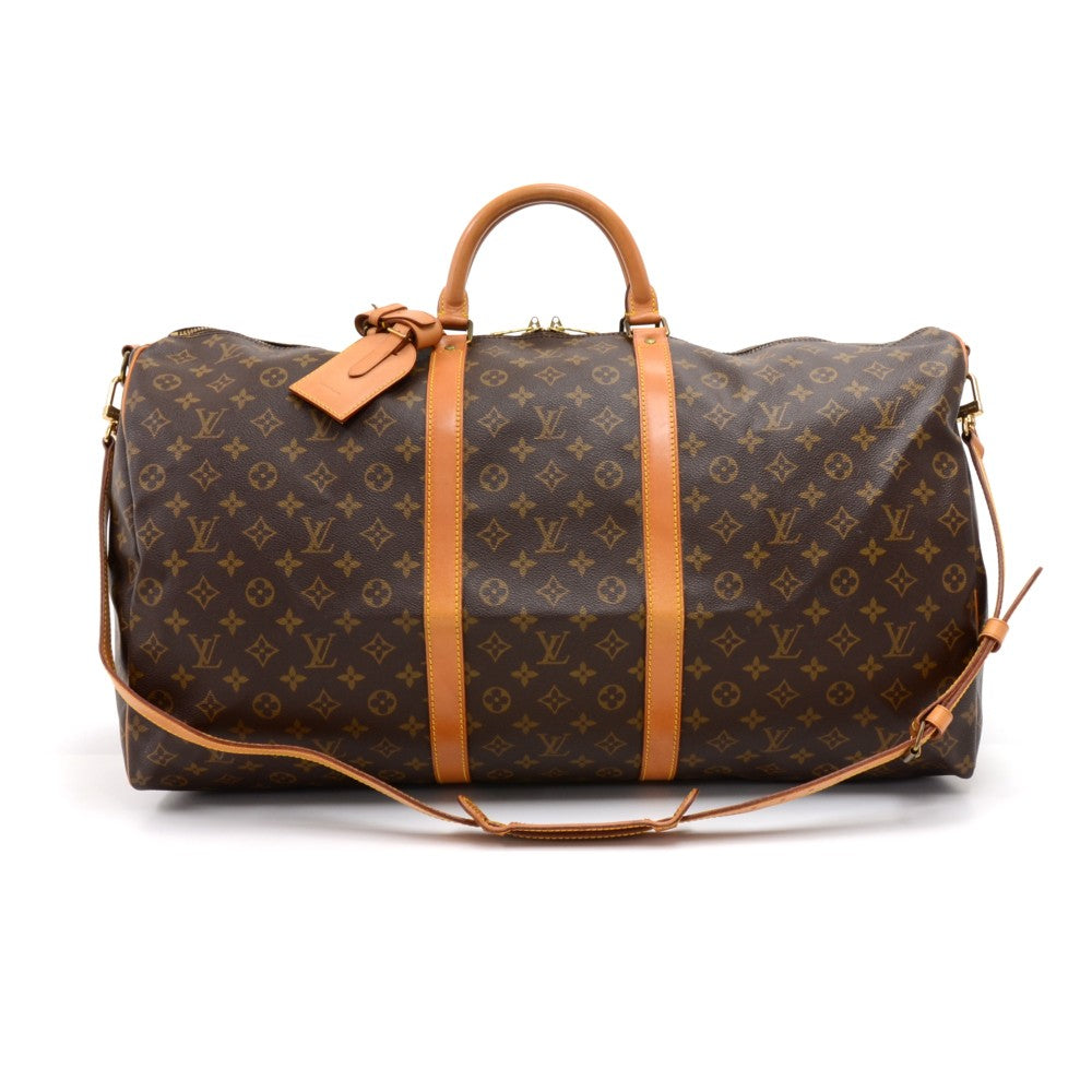 keepall 60 bandouliere monogram canvas travel bag with strap