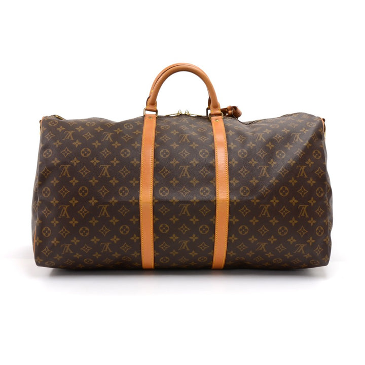 keepall 60 bandouliere monogram canvas travel bag with strap