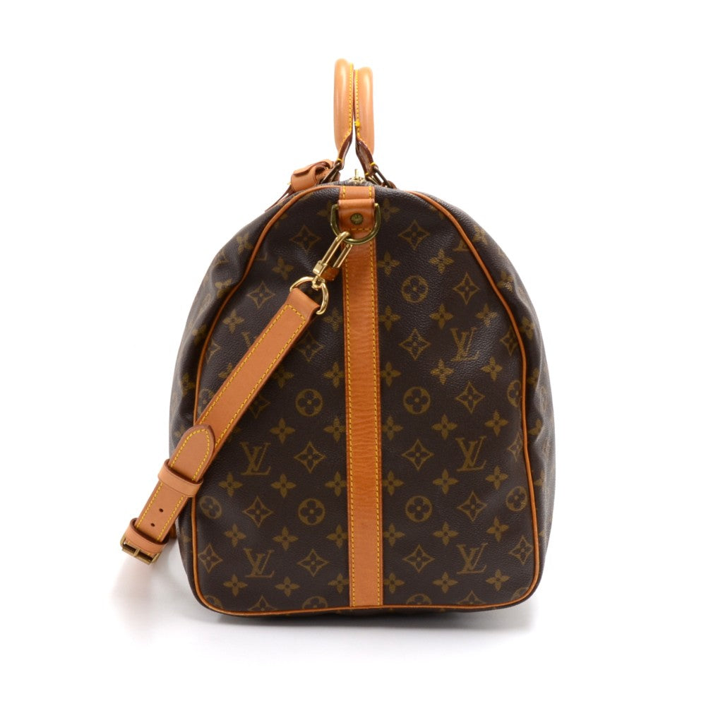 keepall 60 bandouliere monogram canvas travel bag with strap