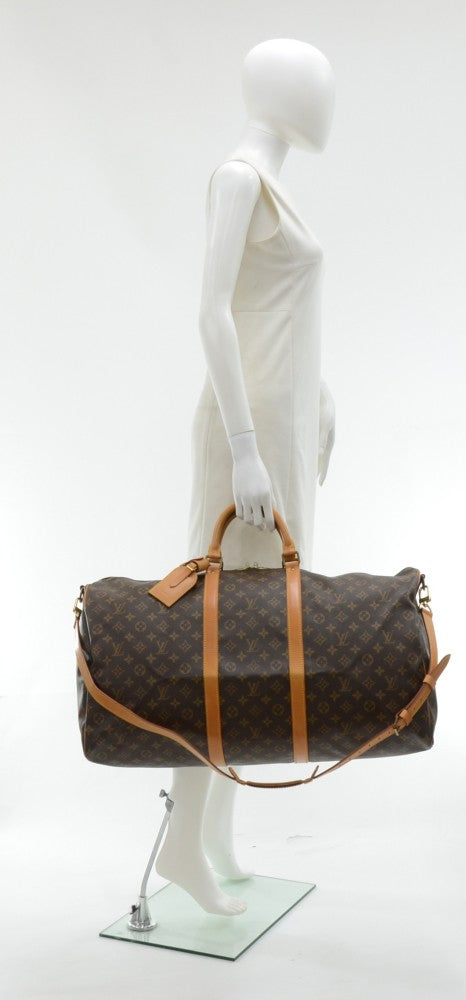 keepall 60 bandouliere monogram canvas travel bag with strap