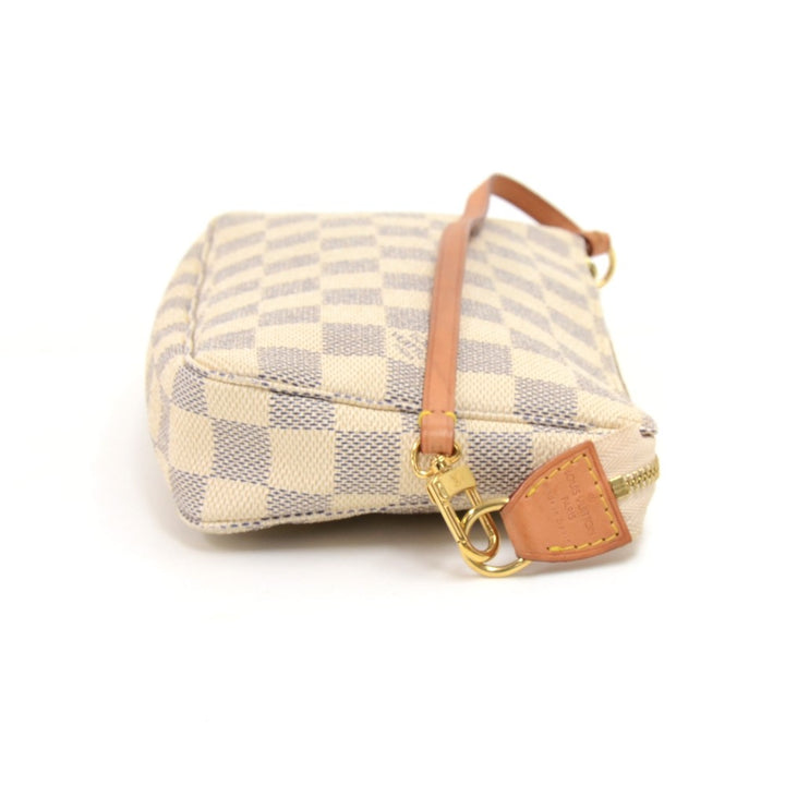 pochette accessoires damier azur canvas bag