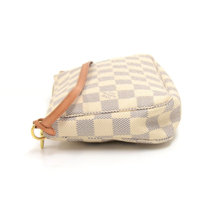 pochette accessoires damier azur canvas bag