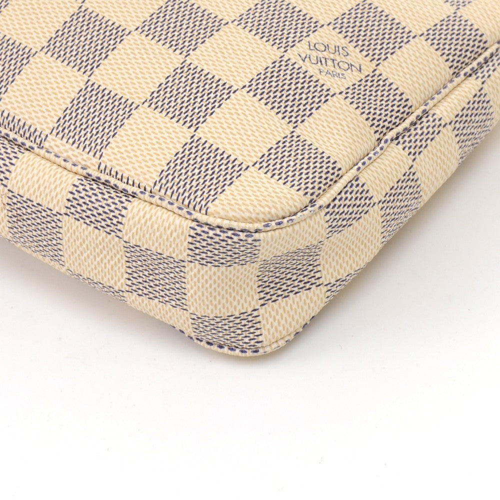 pochette accessoires damier azur canvas bag