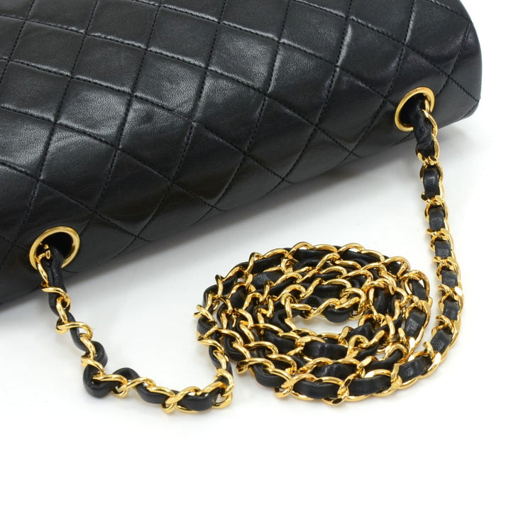 quilted lambskin leather single flap small shoulder bag