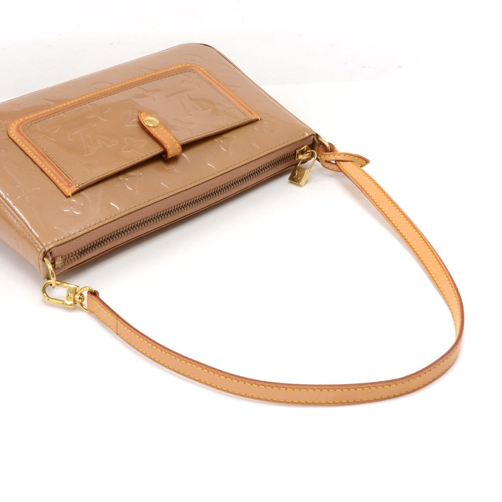 mallory square vernis leather shoulder bag