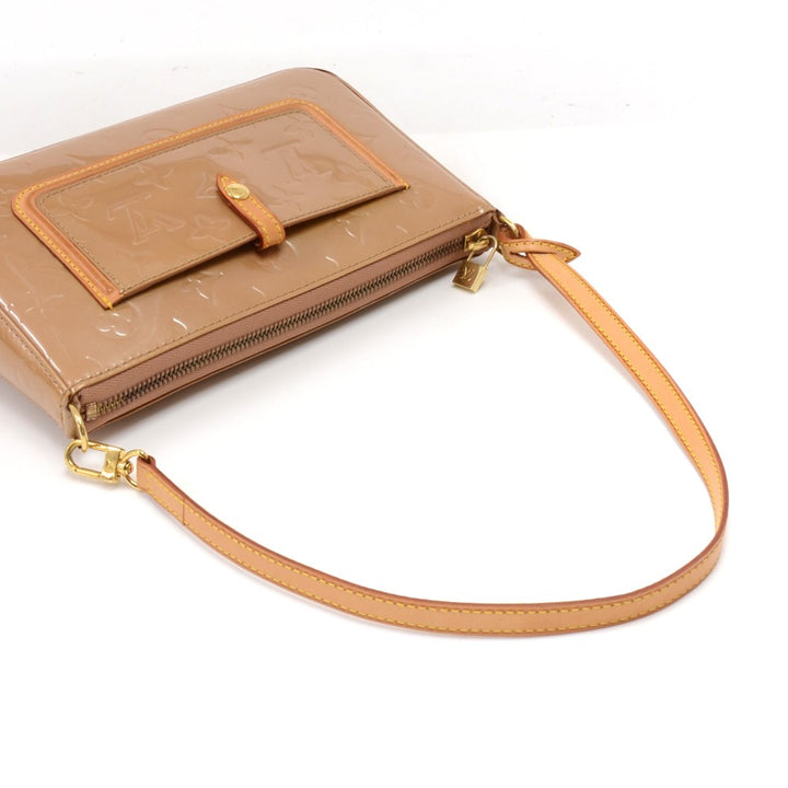 mallory square vernis leather shoulder bag