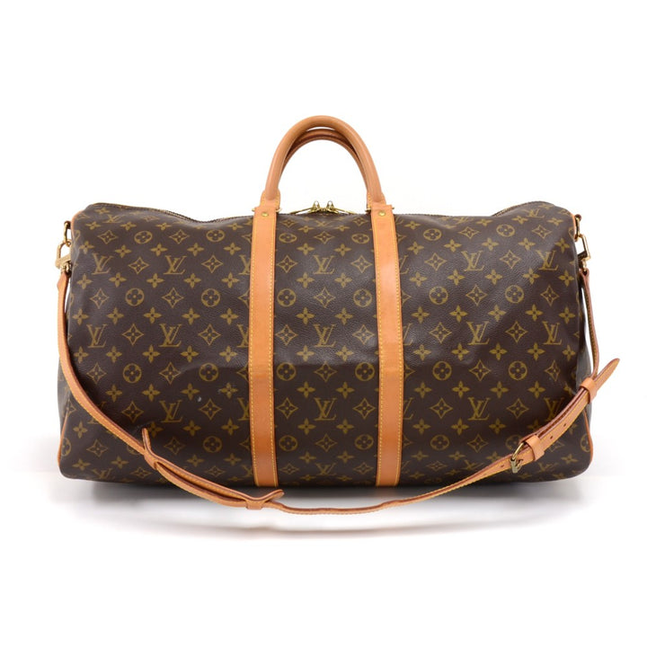 keepall 55 bandouliere monogram canvas travel bag with strap