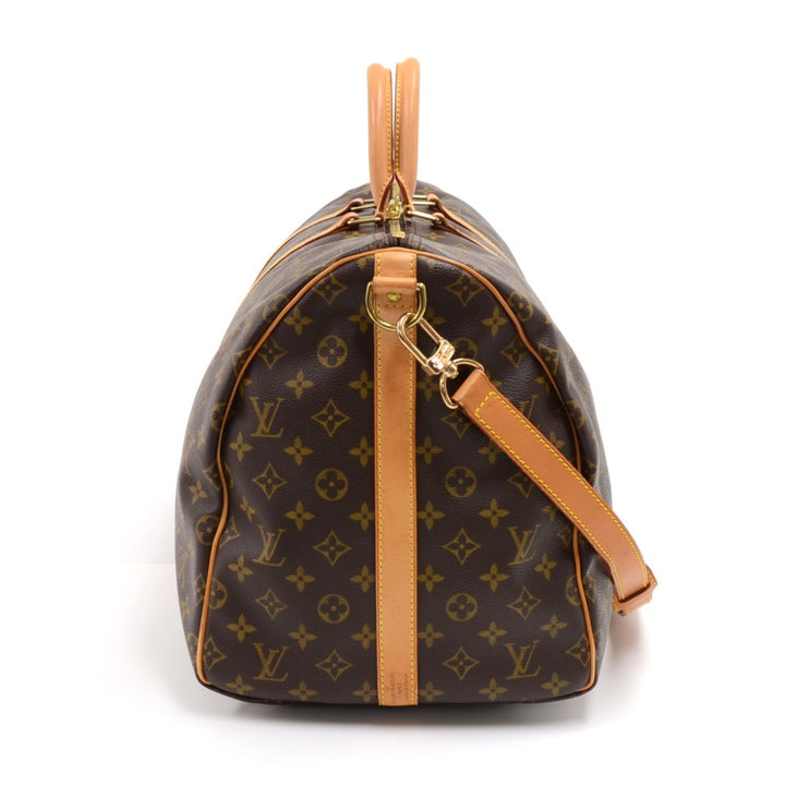 keepall 55 bandouliere monogram canvas travel bag with strap