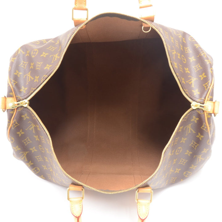 keepall 55 bandouliere monogram canvas travel bag with strap