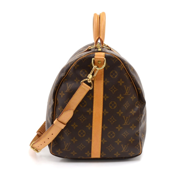 keepall 55 bandouliere monogram canvas travel bag with strap