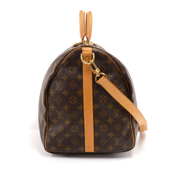 keepall 55 bandouliere monogram canvas travel bag with strap
