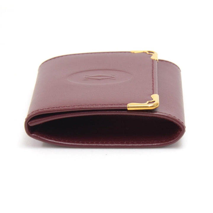 cartier calfskin leather gold corners coin purse