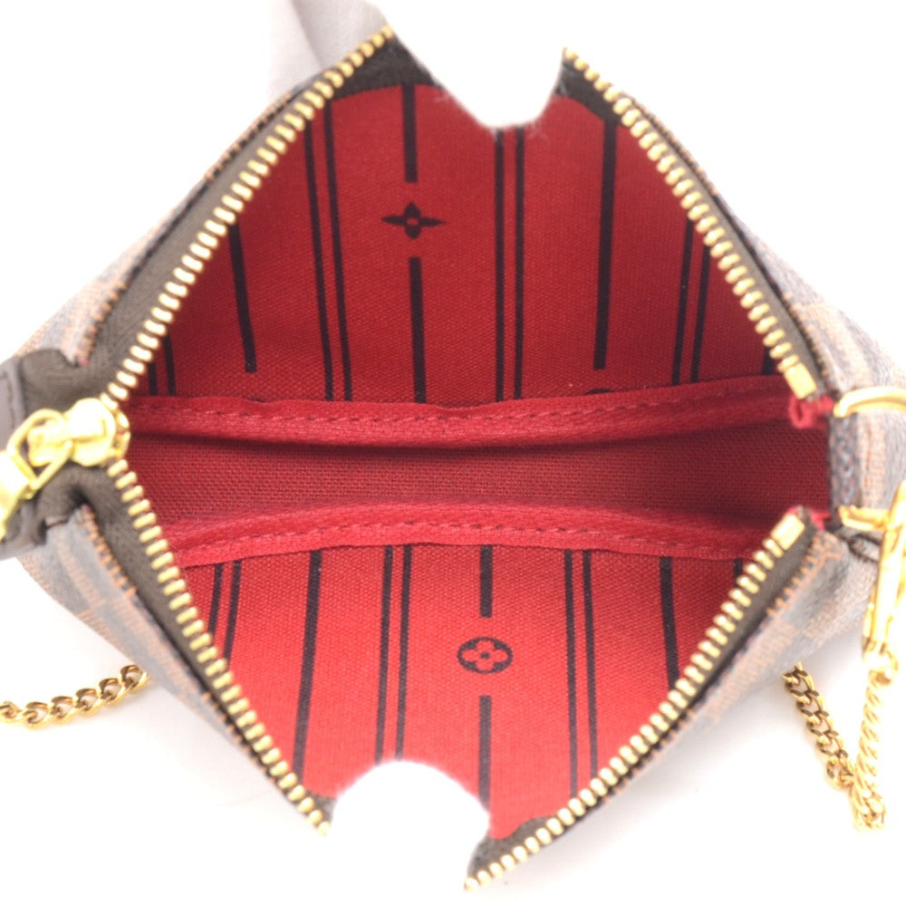 pochette accessoires trunks & bags damier canvas mini bag