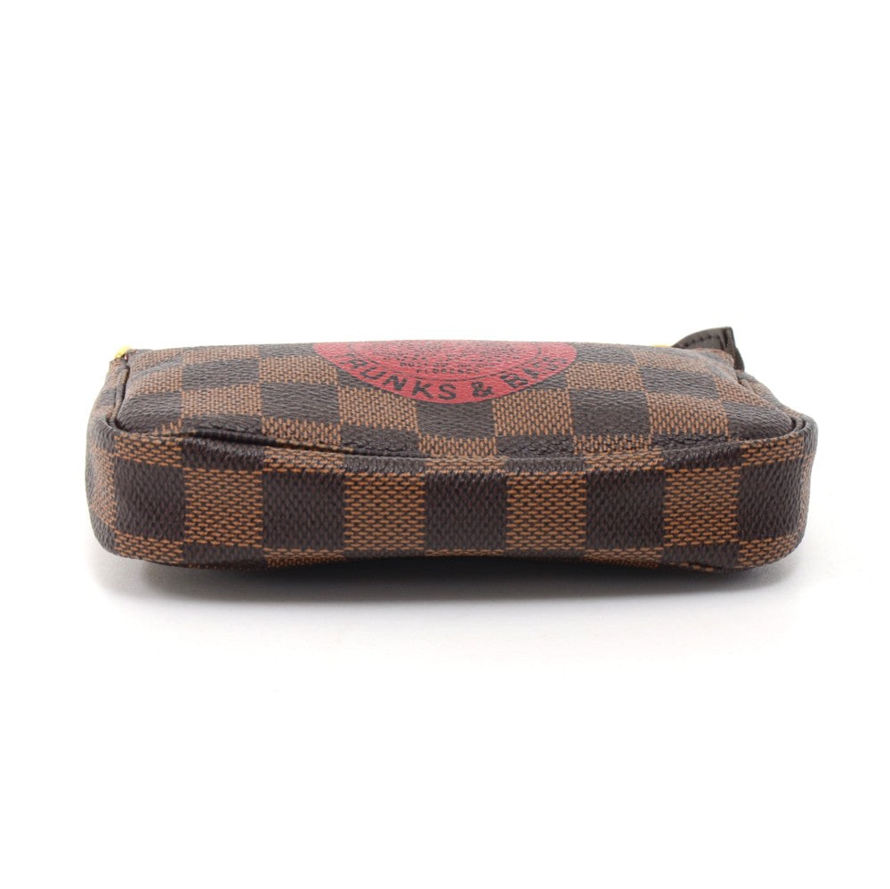 pochette accessoires trunks & bags damier canvas mini bag