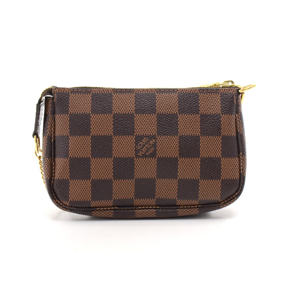 pochette accessoires trunks & bags damier canvas mini bag