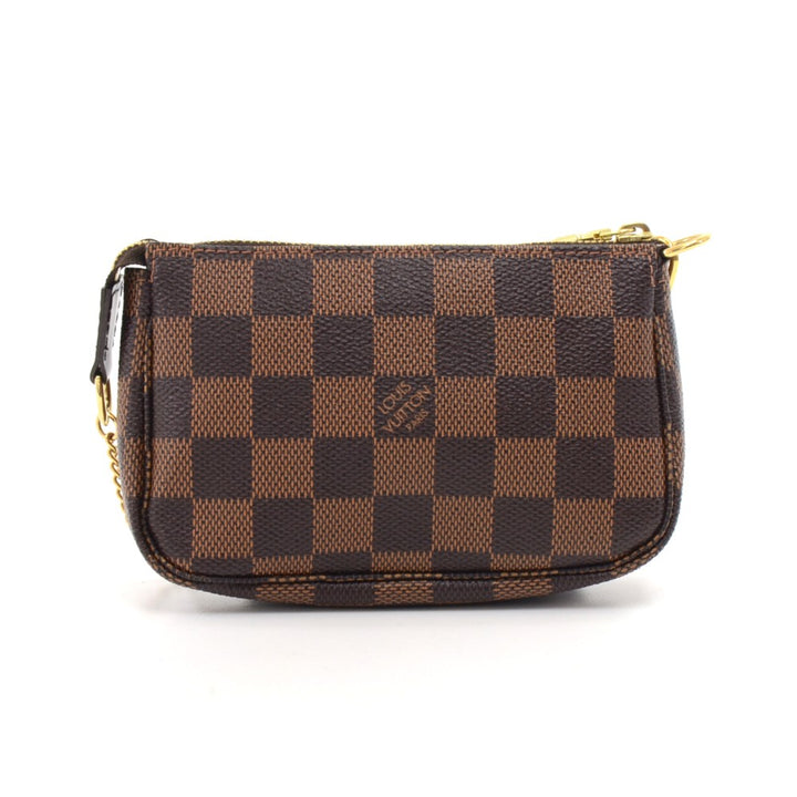 pochette accessoires trunks & bags damier canvas mini bag