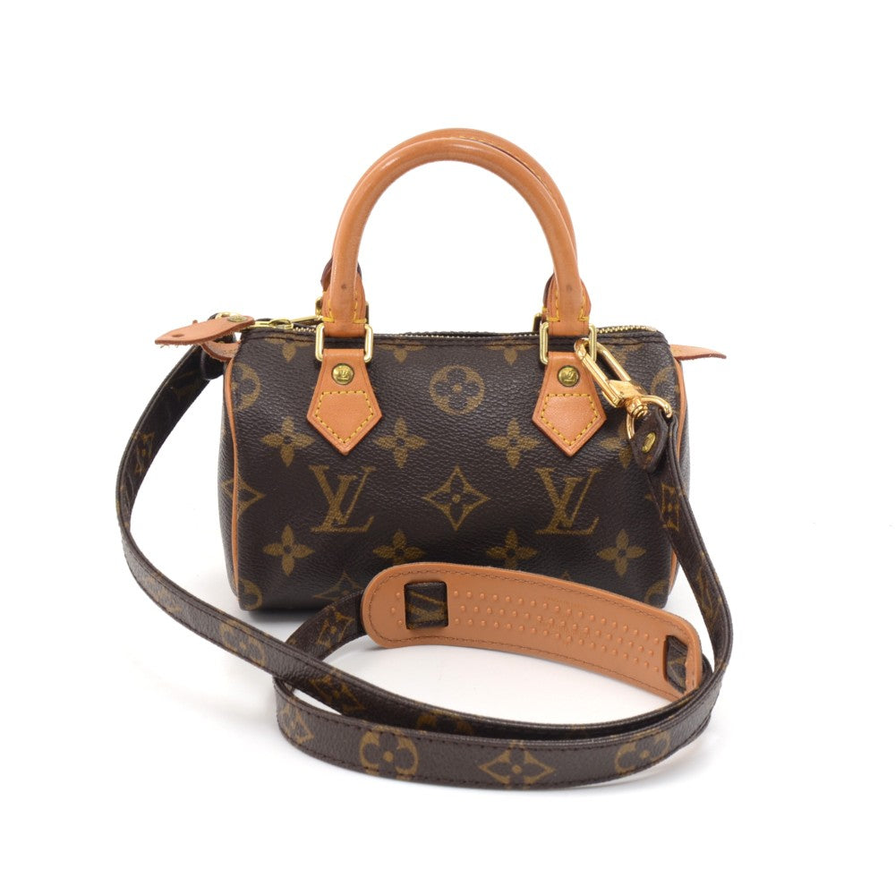 mini speedy sac hl monogram canvas handbag with strap
