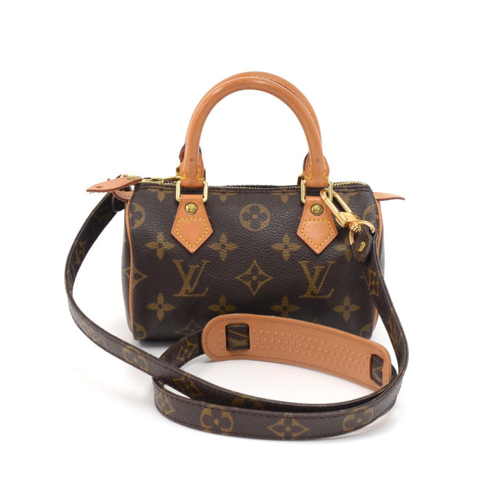 mini speedy sac hl monogram canvas handbag with strap