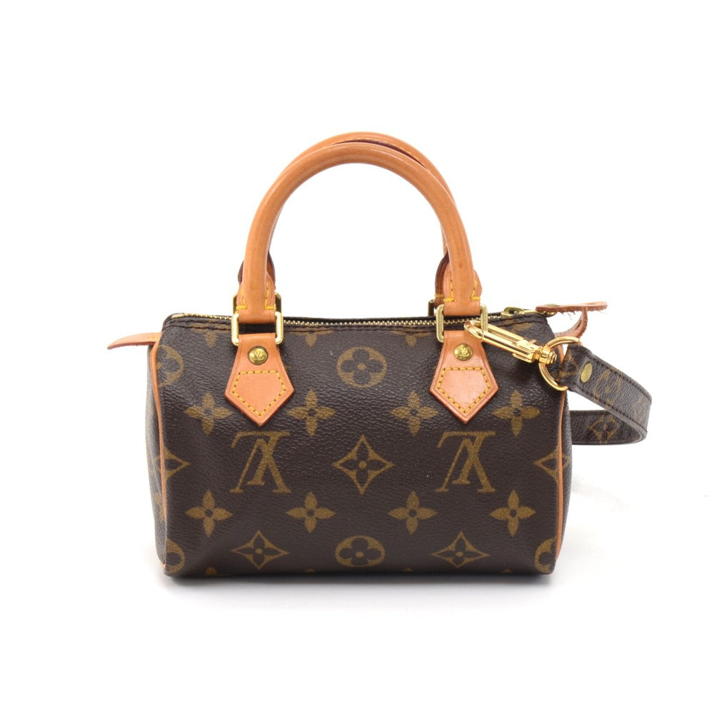 mini speedy sac hl monogram canvas handbag with strap