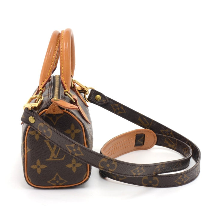 mini speedy sac hl monogram canvas handbag with strap