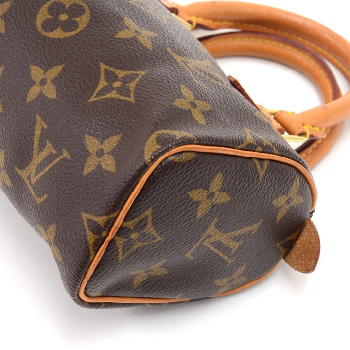 mini speedy sac hl monogram canvas handbag with strap