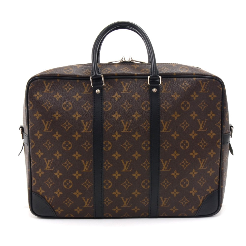 porte-documents voyage gm monogram macassar canvas briefcase bag